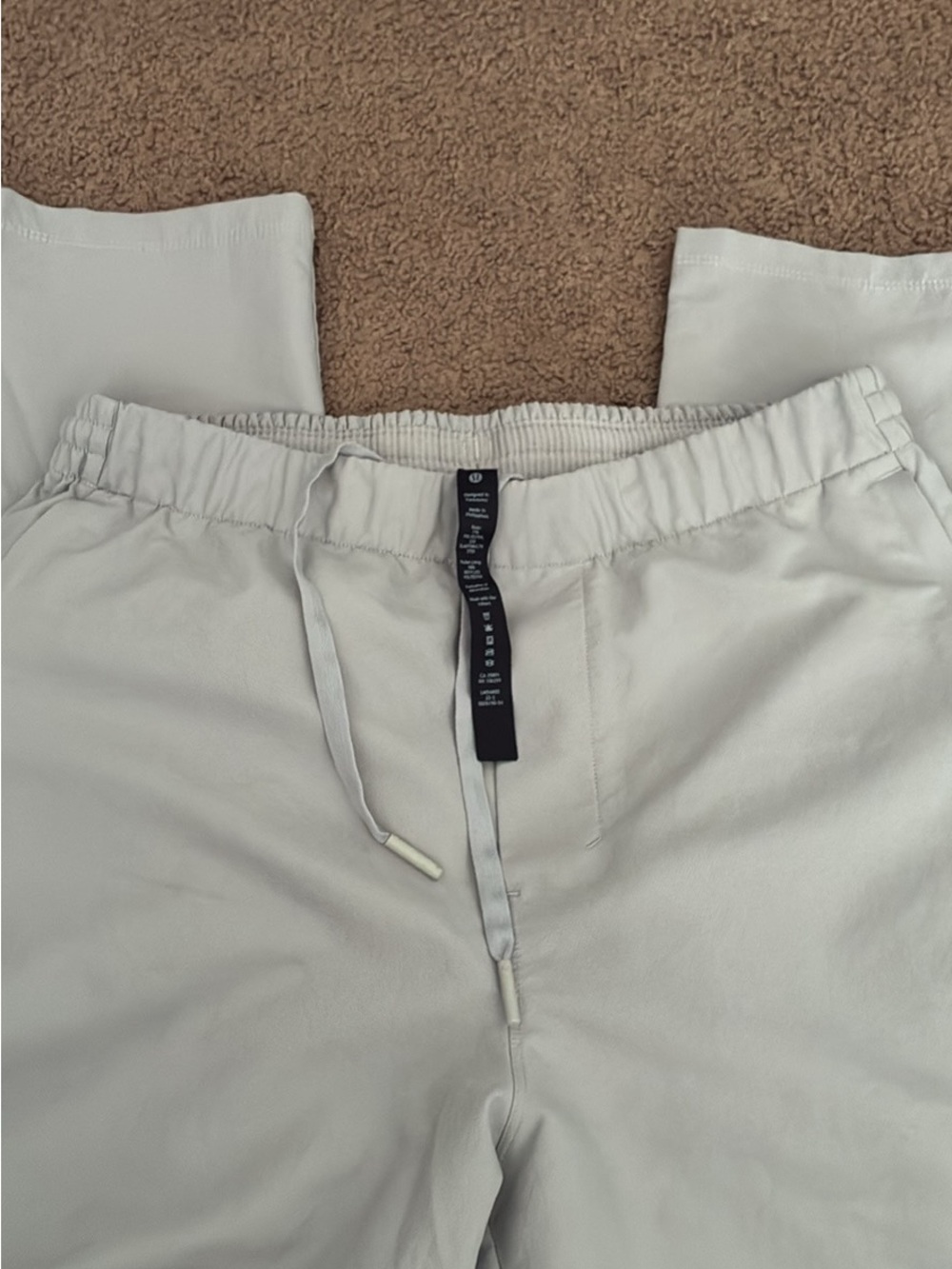 lululemon athletica Men's Light Gray Drawstring Joggers